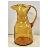 11" amber glass pitcher