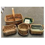 5 Longaberger baskets