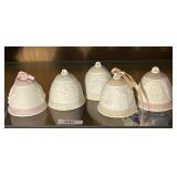 5 Lladro porcelain bells --1987-1991