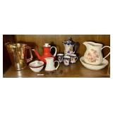 Shelf with Block coffee set, Japan porcelain,