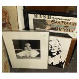 6 framed celebrity prints