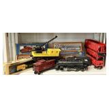 Shelf of model trains