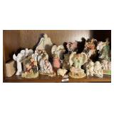 Shelf of angel figures