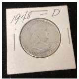1948-D Franklin half dollar