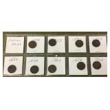 9 Indian head pennies