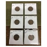 6 Indian head pennies