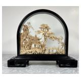 Vintage Asian cork carving