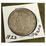 1923 Peace dollar