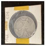 1942 walking Liberty half dollar