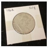 1962 Franklin half dollar