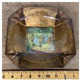Foiled glass ashtray