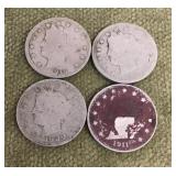 4 "V" nickels
