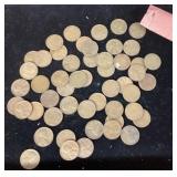 Roll of wheat pennies 1957-D