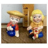 Boy and girl salt and pepper shakers