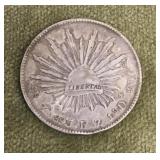 1895 Mexican 8 Reales silver coin