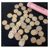 Roll of 1940-D wheat pennies
