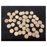 Roll of 1937-D wheat pennies