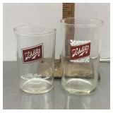 2 Schlitz glasses