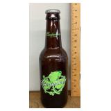 Giant Budweiser bottle with green clover