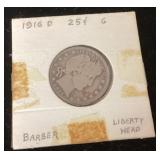 1916-D Barber quarter