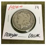 1904-O  Morgan silver dollar