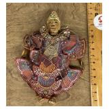 Burmese sequinned marionette string puppet