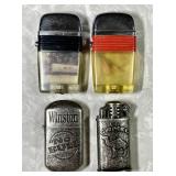 4 advertising and novelty lighters