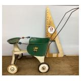 Vintage metal baby walker/stroller