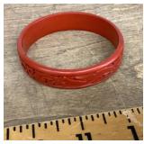 Carved dragon cinnabar bangle bracelet