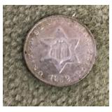 1852 three-cent silver "trime"
