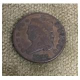 1828 half cent piece