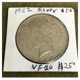 1922 Peace dollar