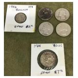 6 silver US coins