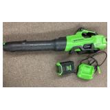 Greenworks 60V leaf blower w/charger & battery