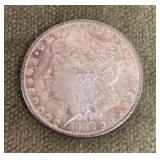 1886 Morgan silver dollar