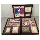 3 St. Louis Cardinals framed pictures 11x14