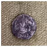 Ancient Roman silver denarius
