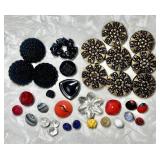 Antique glass buttons