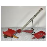 Pressed steel & diecast toys w/grain auger