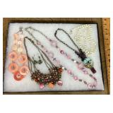 Artisan mother of pearl and shell necklaces
