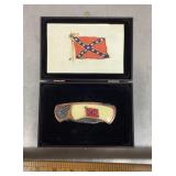Confederate flag folding knife