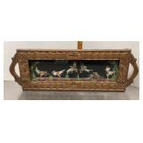 Mexican feather art tray