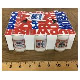 6 pack of mini Budweiser shot glasses