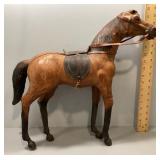Leather wrapped horse figure