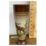 Handmade German ceramic deer vase