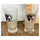 2 Griesedieck beer glasses
