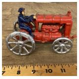 Cast-iron toy tractor