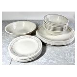 25-piece set of Corelle Tulip Rose dinnerware