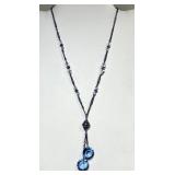 Blue jasper crystal necklace