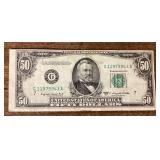 1950 C $50 US bank note